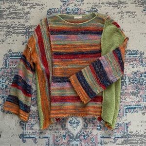 A boutique Y2K Patchwork styled knitted sweater